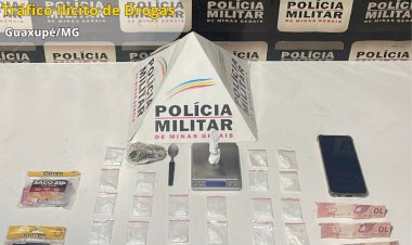 Jovem de 23 anos tenta fugir, mas é detido com drogas e dinheiro em Guaxupé