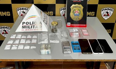 Casal é preso com drogas, dinheiro e motocicleta usada em entregas em Guaranésia