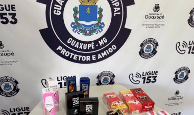 Suspeito é preso pela GCM após furtar lojas de doces, farmácia e eletrônicos em Guaxupé