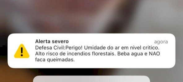 Defesa Civil emite alerta de emergência para Guaxupé e região devido à baixa umidade do ar