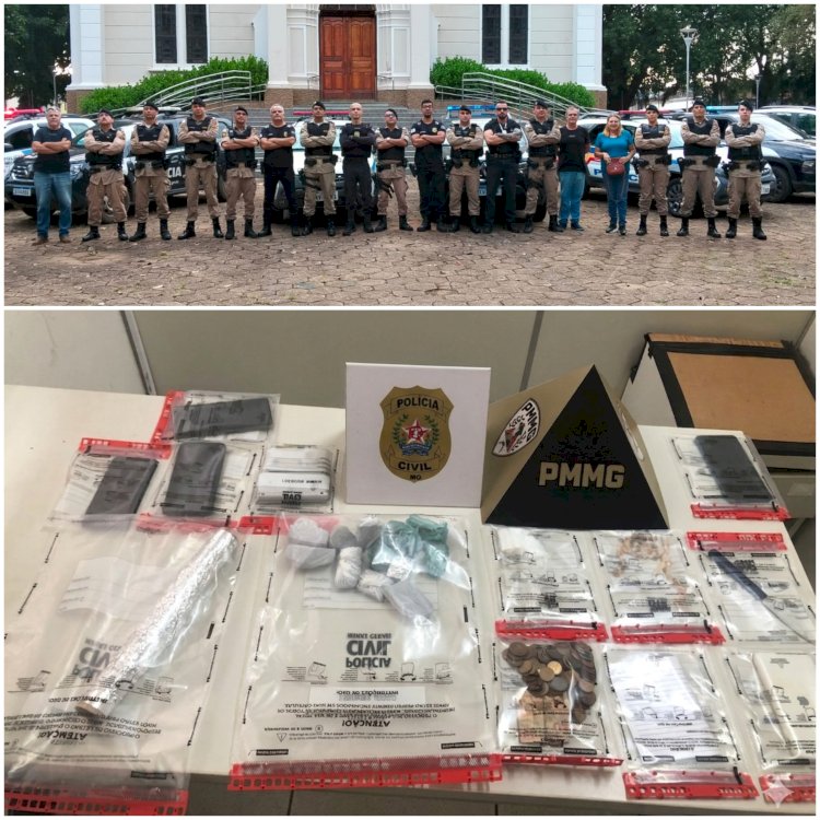 Ação conjunta policial fecha ponto de tráfico e prende irmãos em Guaranésia