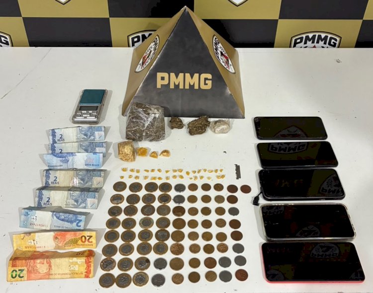 Trio é detido com grande quantidade de crack e maconha em Guaxupé