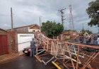 Temporal com vento forte provoca estragos em cidades da região