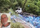 Jauense morre em grave acidente após carreta cair de ribanceira
