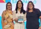 Cátia Bilancieri, presidente do fundo social de solidariedade de Boraceia, participa de encontro de novas primeiras-damas em SP