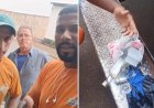 Coletor do lixo rasga luva com vidro exposto em sacola plástica e faz apelo para que a população de Bariri faça o descarte correto