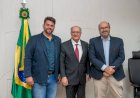 Geraldo Alckmin recebe Airton Pegoraro e Parraguinha no gabinete da vice-presidência da República, em Brasília