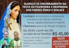 Festa da Padroeira se encerra neste domingo, com almoço no Lar Vicentino e despedidas dos padres Ériko e Wallace