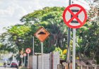 Ciclofaixa: Prefeitura garante que sinalização não vai prejudicar os estabelecimentos na avenida do Lago; placas são cobertas após reclamação de empresários