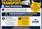 Estudantes de Bariri podem solicitar recadastramento de auxílio-transporte até o final de agosto