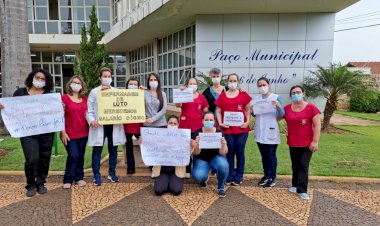 Enfermeiros protestam contra suspensão do novo piso salarial e sindicato não descarta greve na Santa Casa de Bariri e no Hospital Thereza Perlatti de Jaú