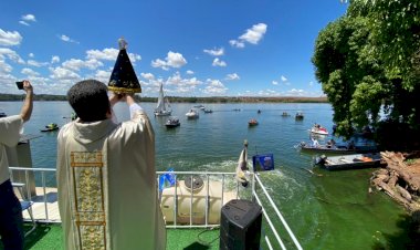 Boraceia espera centenas de fiéis para 6ª procissão e bênção sobre águas do Rio Tietê