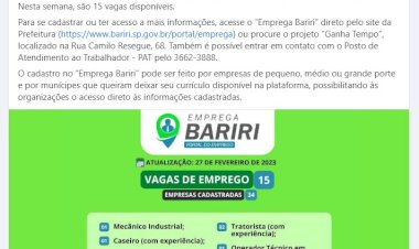 Baririenses questionam processo seletivo de contratações do Poupatempo