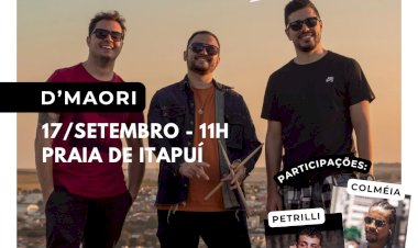 Banda D’Maori se apresenta na Prainha de Itapuí neste domingo