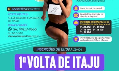 1ª Volta de Itaju acontece em 28 de abril