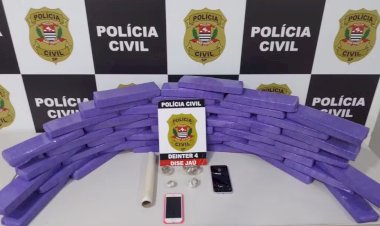 Em Jaú, polícia prende jovem por tráfico de drogas após descoberta de 43 tijolos de maconha em casa da mãe