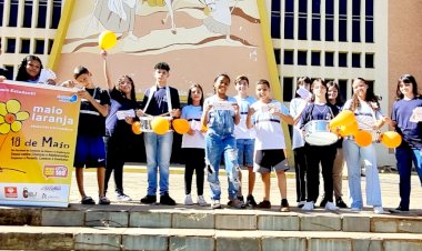 Maio Laranja: Escola Ephigenia une alunos prol do combate à violência sexual de crianças e adolescentes