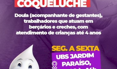 Boraceia amplia vacinação contra coqueluche