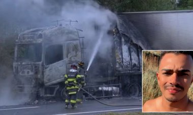 Motociclista morre carbonizado após colidir com carreta em Pederneiras