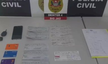 Polícia prende suspeito de estelionato em Jaú por tentativa de aplicar golpe com cheques falsificados