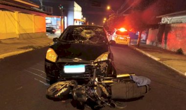 Motoboy quase perde o pé em acidente em Bauru