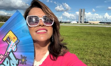 Myrella representa Bariri e centro-oeste paulista na Esplanada dos Ministérios, durante evento que reuniu parlamentares trans de todo o Brasil