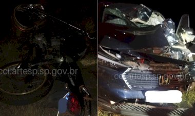 Motociclista morre em colisão frontal com carro em Pederneiras
