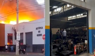 Incêndio consome retífica de autopeças em Jaú