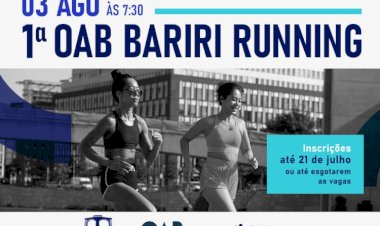Lago Municipal recebe 1ª OAB Running neste domingo, com mais de 300 competidores