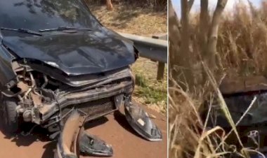 Motorista tem frente cortada, perde o controle e atinge outro carro na Jaú-Barra