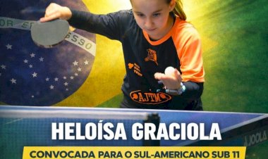 Jaú na Seleção Brasileira de Tenis de Mesa: Helô Graciolla é convocada para o Sul-Americano Sub-11
