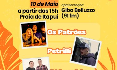 Itapuí recebe festival “Agito na Praia 2026”, com show da banda Os Patrões neste domingo