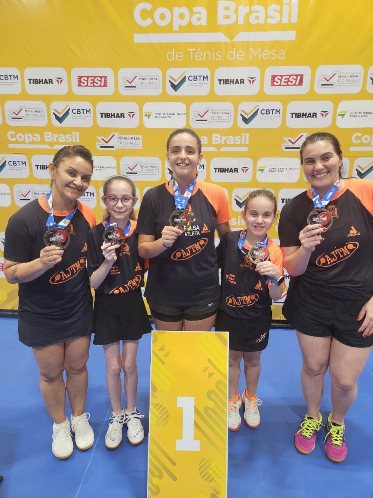 Jaú conquista 5 medalhas na Copa Brasil de Tênis De Mesa