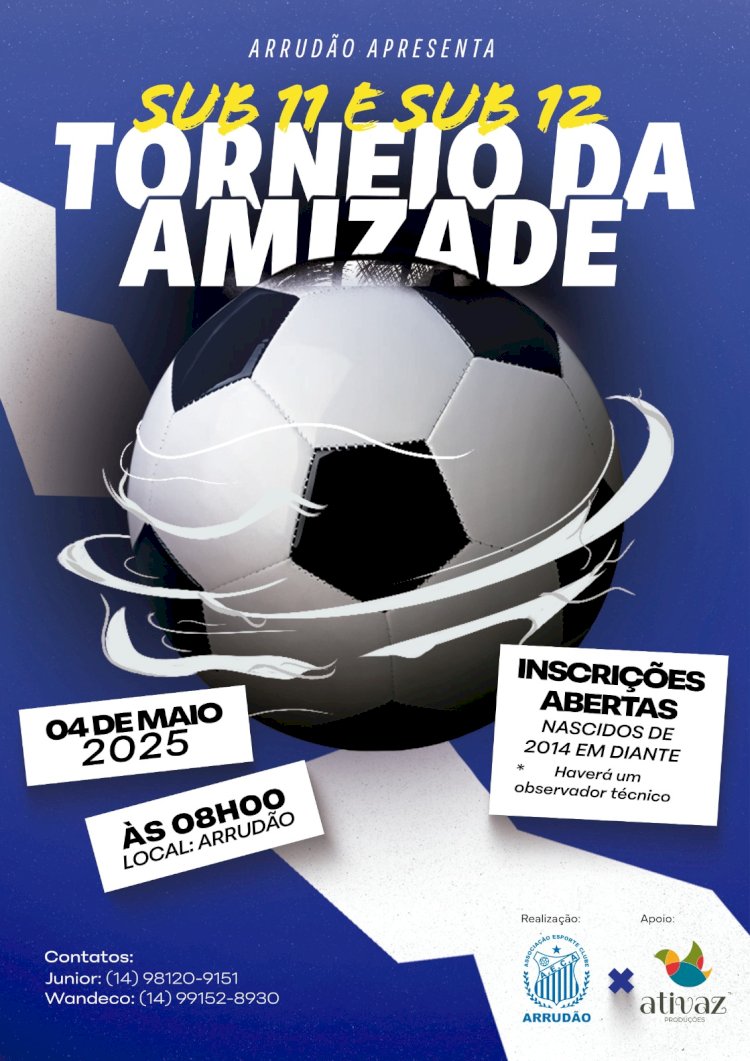Arrudão realiza 1º Torneio da Amizade com inscrições abertas até 01 de maio