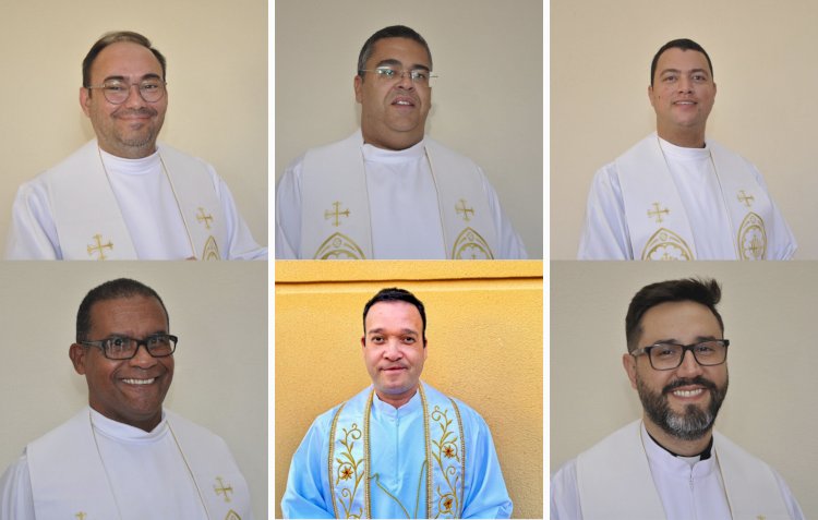 Padres Ériko, Wallace e Leandro serão transferidos de Bariri em outubro; Bispo nomeia padres Lázaro, Ramon e Éverson em substituição