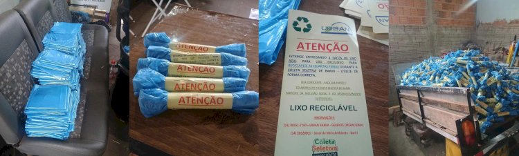 Coleta seletiva distribui sacolas para descarte exclusivo de recicláveis e incentiva população de Bariri a separar os resíduos às quartas-feiras