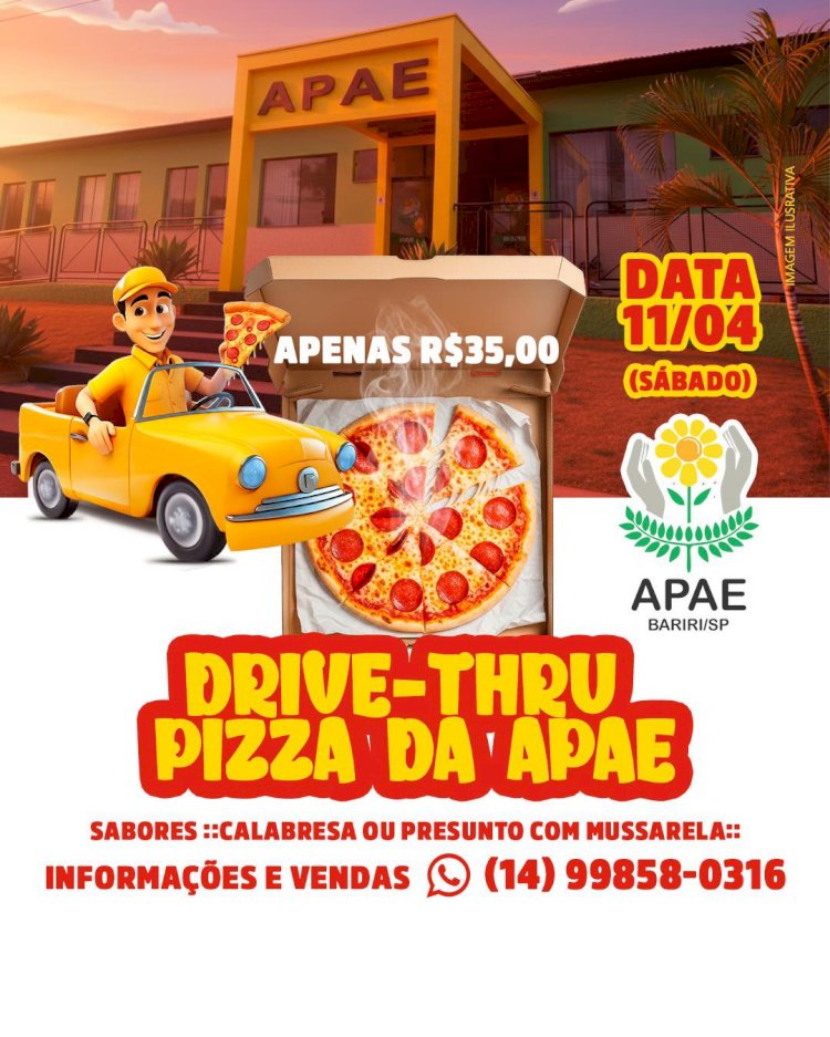 Apae Bariri realiza mais uma edição da Pizza Drive-Thru
