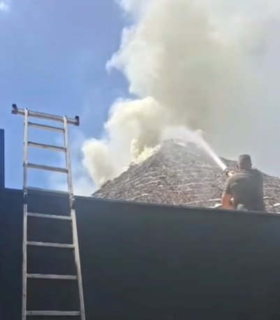 Incêndio consome quiosque de clube em Pederneiras