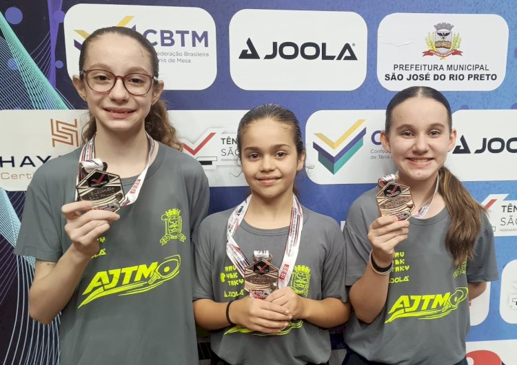Mesa-tenistas jauenses conquistam três medalhas no Campeonato Paulista de Tênis de Mesa