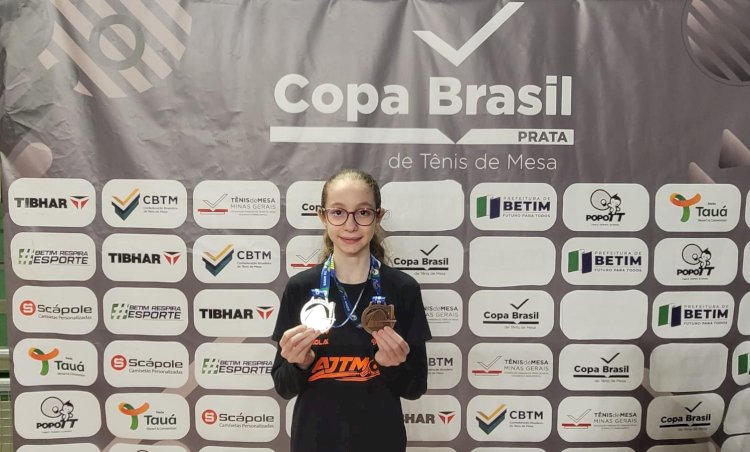 Atleta da AJTM/Prefeitura de Jaú conquista prata e bronze na Copa Brasil de Tênis de Mesa