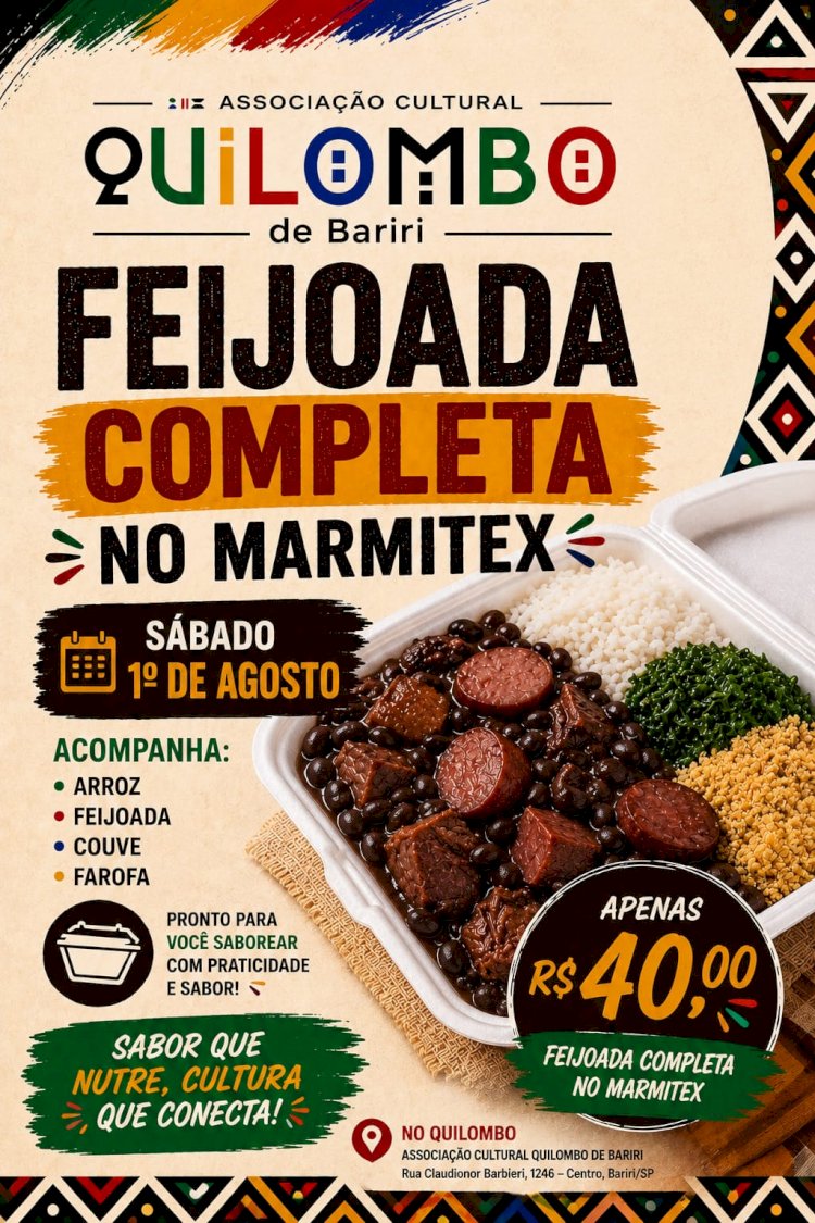 Associação Cultural Quilombo de Bariri promove mais uma edição da Feijoada Solidária