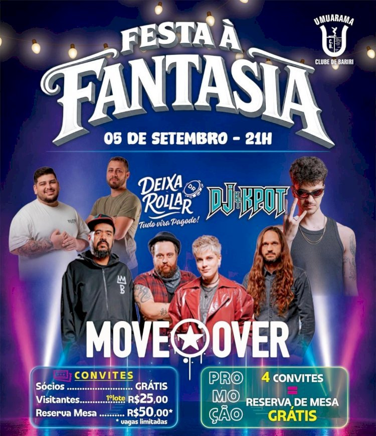 Festa à Fantasia do Umuarama Clube agita Bariri neste sábado, com três atrações musicais e premiações ao público